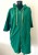 Zielona rozpinana bluza oversize plus size z kapturem i żółtymi wstawkami